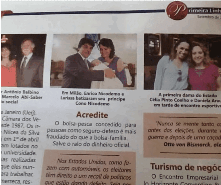 Em Milao, Enrico Nicodemo e Larissa batizaram seu principe Cono Nicodemo