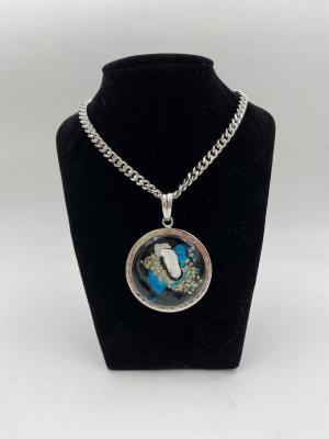 Collana in ottone anallergico, colore argento