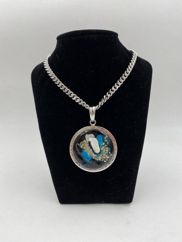 Collana in ottone anallergico, colore argento