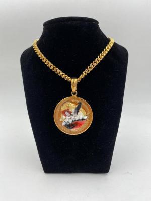 Collana in ottone anallergico, colore oro