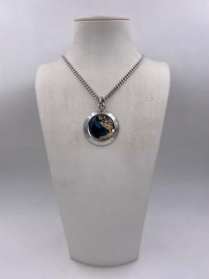 Collana in ottone anallergico, colore argento
