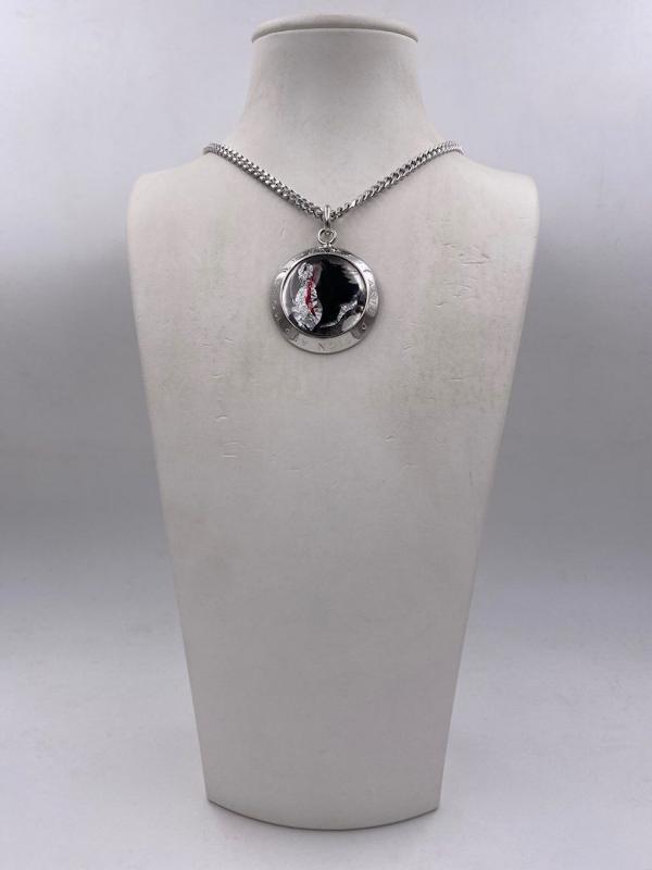 Collana in ottone anallergico, colore argento