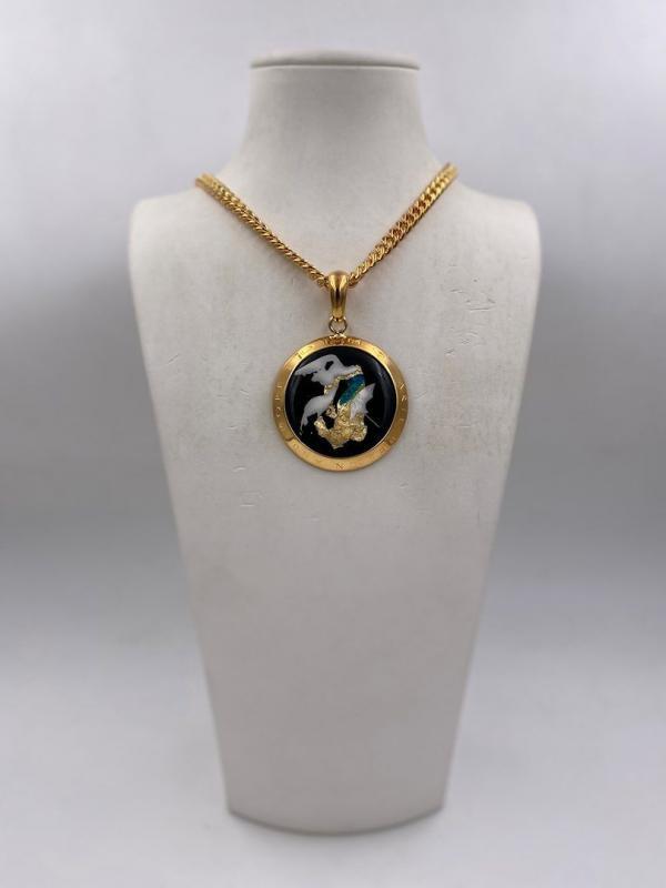 Collana in ottone anallergico, colore oro
