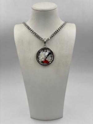 Collana in ottone anallergico, colore argento