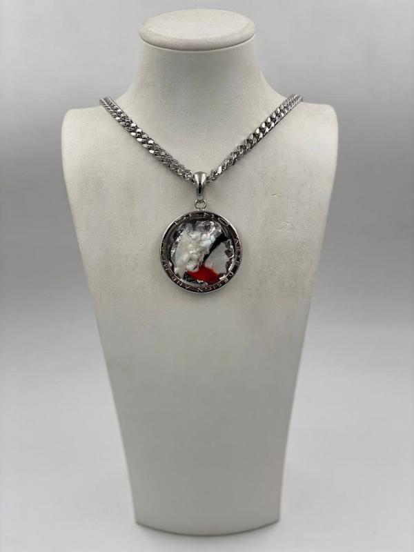 Collana in ottone anallergico, colore argento