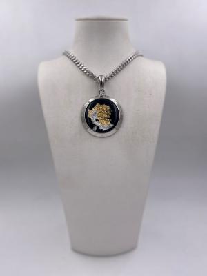 Collana in ottone anallergico, colore argento