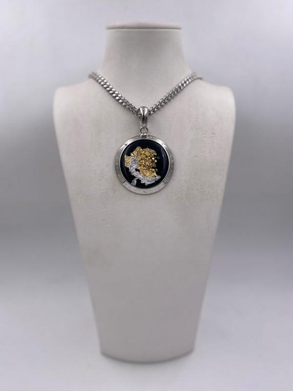 Collana in ottone anallergico, colore argento