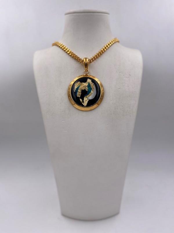 Collana in ottone anallergico, colore oro