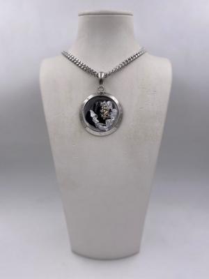 Collana in ottone anallergico, colore argento