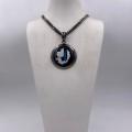 Collana in ottone anallergico, colore nero fumé