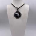 Collana in ottone anallergico, colore nero fumé