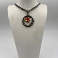 Collana in ottone anallergico, colore nero fumé