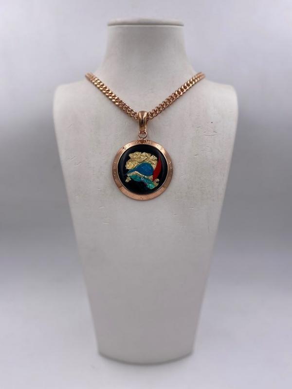 Collana in ottone anallergico, colore oro rosé