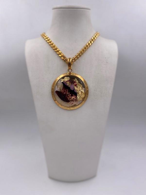 Collana in ottone anallergico, colore oro