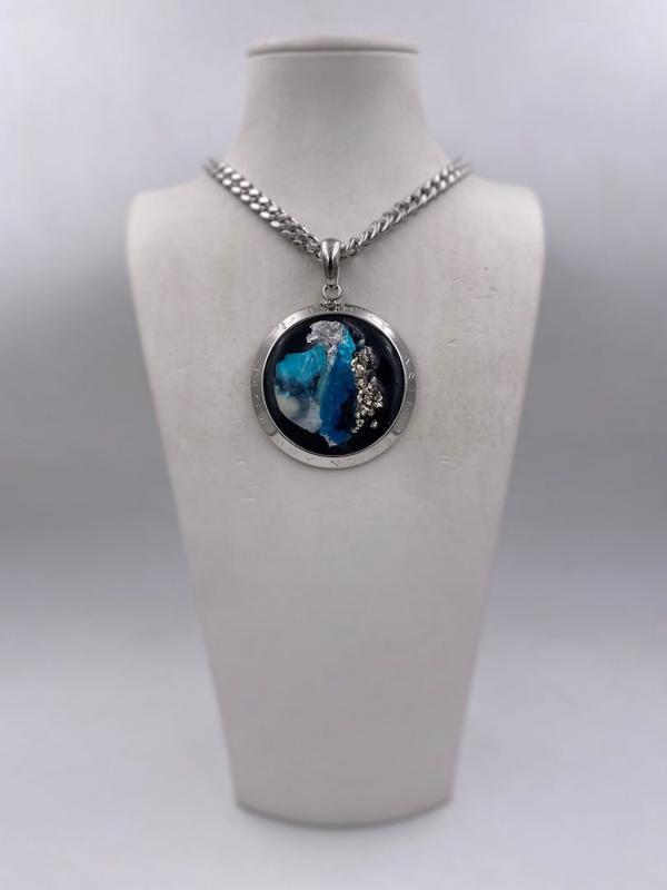 Collana in ottone anallergico, colore argento
