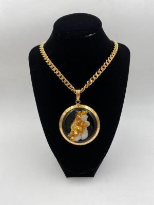 Collana in ottone anallergico, colore oro