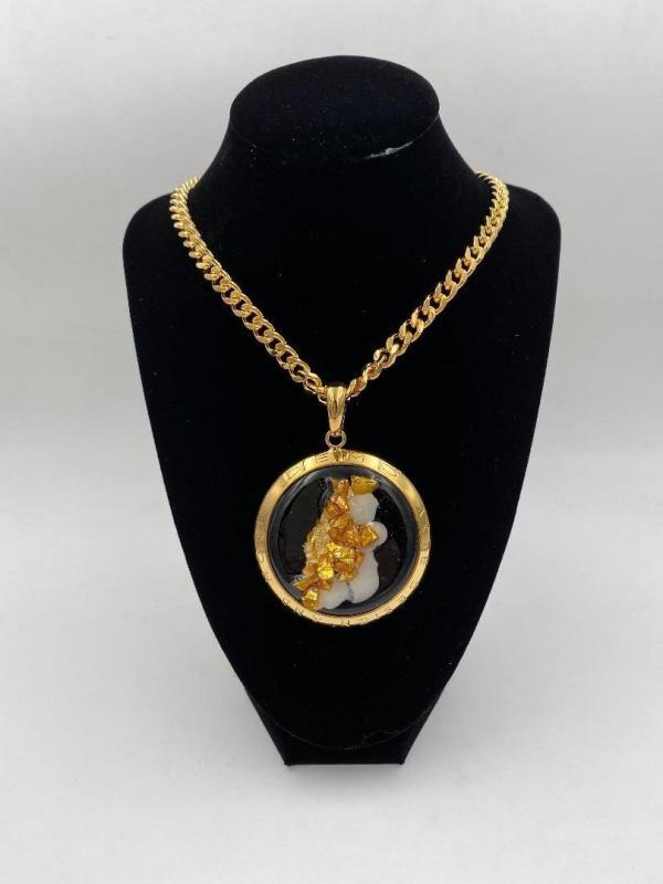 Collana in ottone anallergico, colore oro