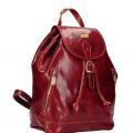 Zaino in Vera Pelle, colore rosso
