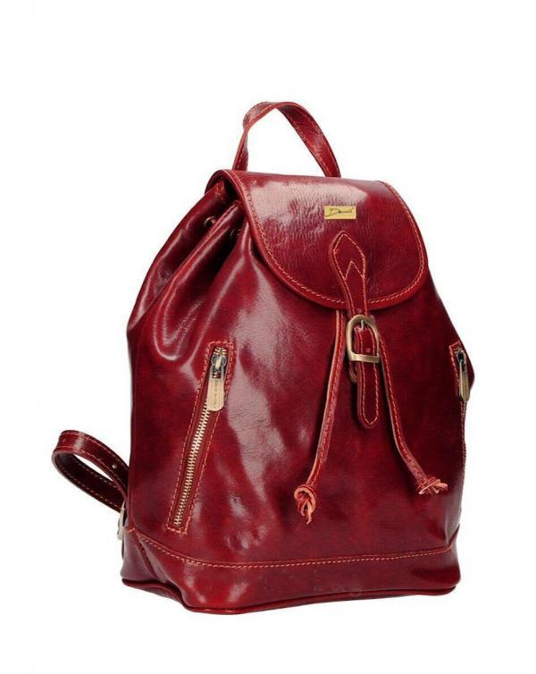 Zaino in Vera Pelle, colore rosso