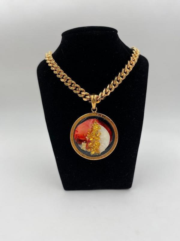 Collana in ottone anallergico, colore oro