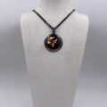 Collana in ottone anallergico, colore nero fumé