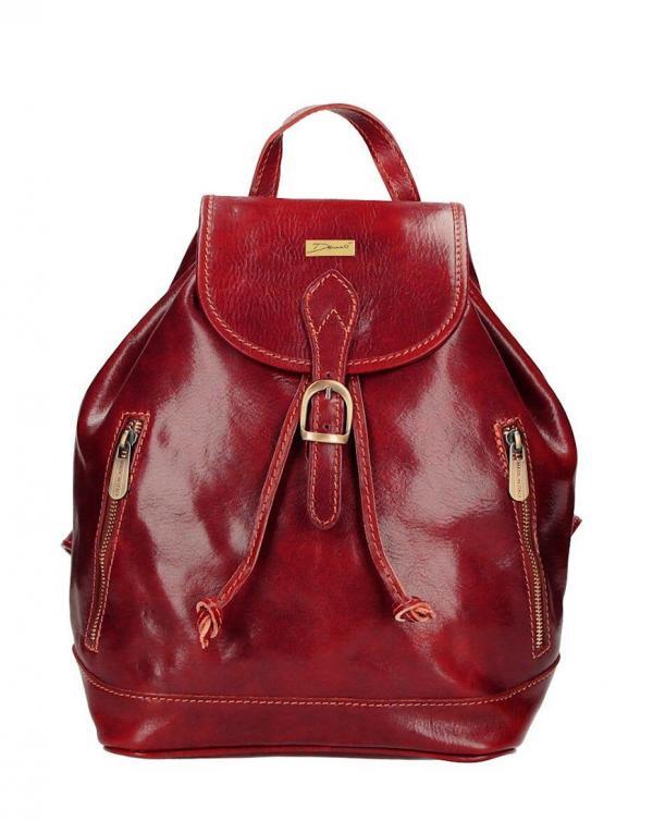 Zaino in Vera Pelle, colore rosso