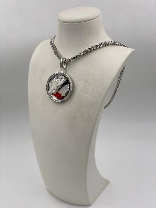 Collana in ottone anallergico, colore argento