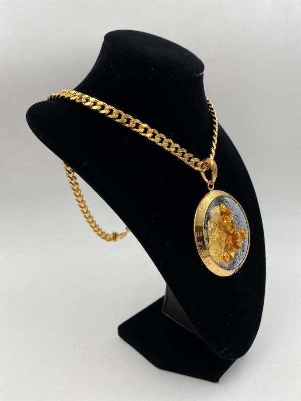 Collana in ottone anallergico, colore oro