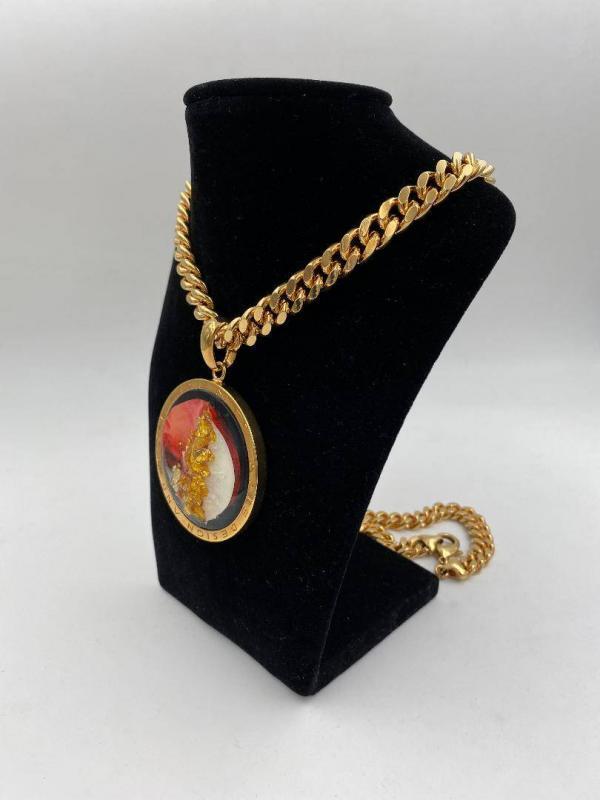 Collana in ottone anallergico, colore oro