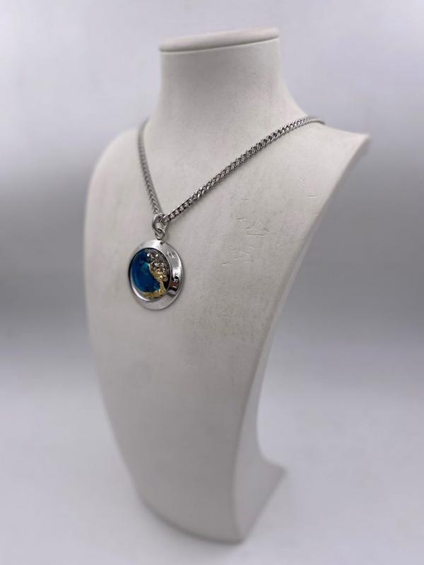 Collana in ottone anallergico, colore argento