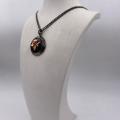 Collana in ottone anallergico, colore nero fumé