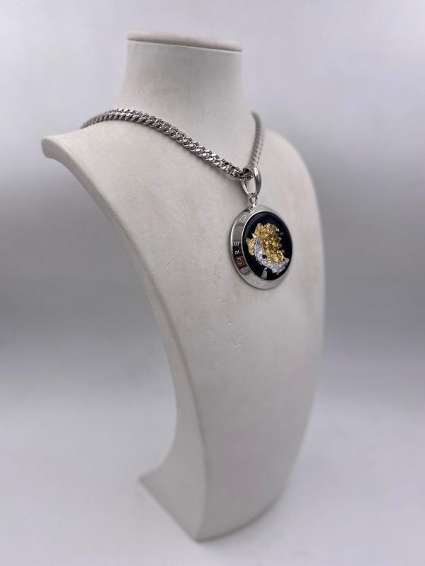 Collana in ottone anallergico, colore argento