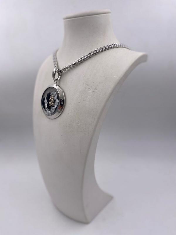 Collana in ottone anallergico, colore argento