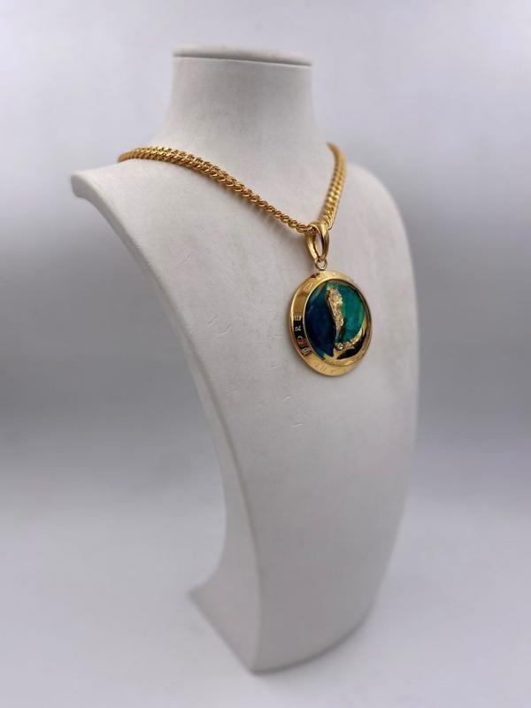 Collana in ottone anallergico, colore oro