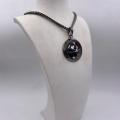 Collana in ottone anallergico, colore nero fumé
