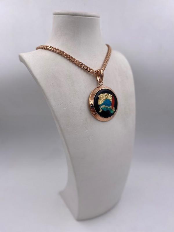 Collana in ottone anallergico, colore oro rosé