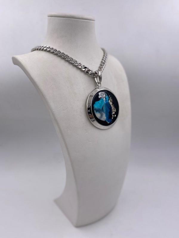 Collana in ottone anallergico, colore argento