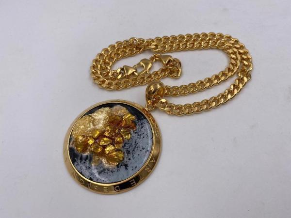 Collana in ottone anallergico, colore oro