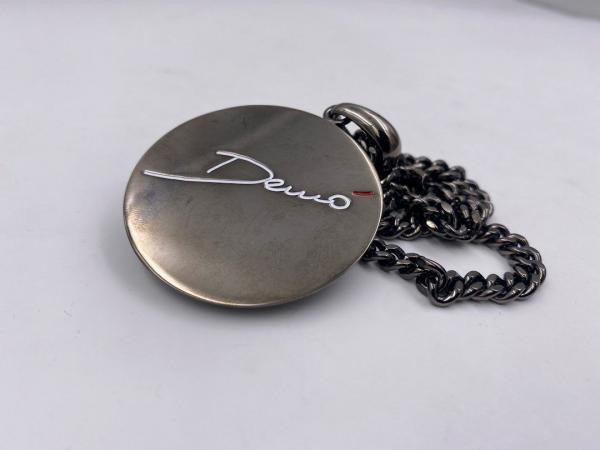 Collana in ottone anallergico, colore nero fumé