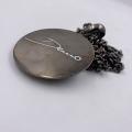 Collana in ottone anallergico, colore nero fumé