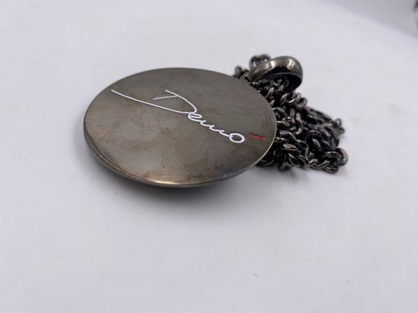Collana in ottone anallergico, colore nero fumé