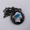 Collana in ottone anallergico, colore nero fumé