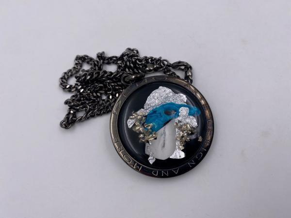 Collana in ottone anallergico, colore nero fumé