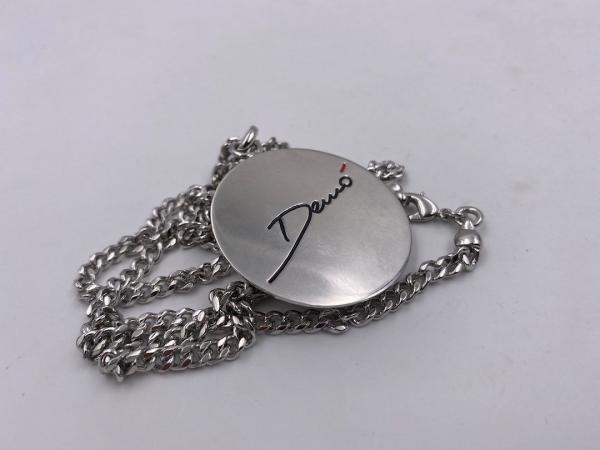Collana in ottone anallergico, colore argento