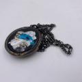 Collana in ottone anallergico, colore nero fumé