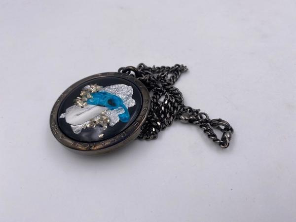 Collana in ottone anallergico, colore nero fumé