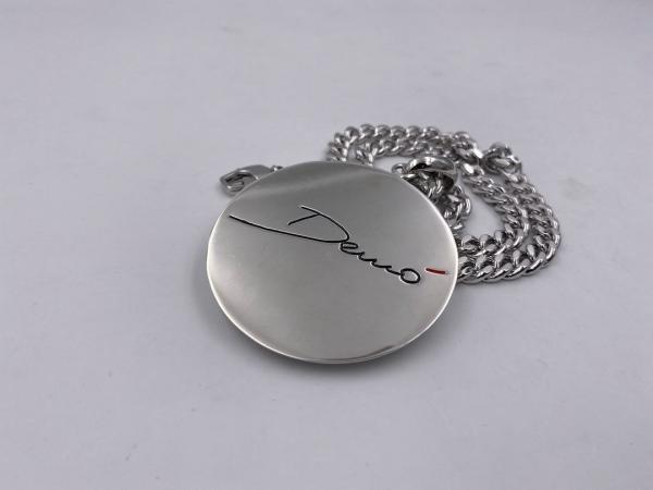 Collana in ottone anallergico, colore argento