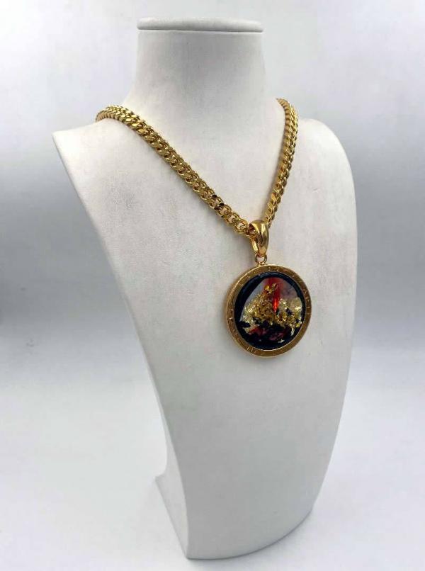 Collana in ottone anallergico, colore oro