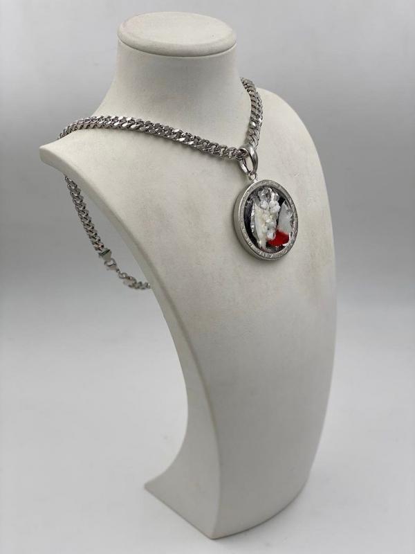 Collana in ottone anallergico, colore argento