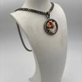 Collana in ottone anallergico, colore nero fumé